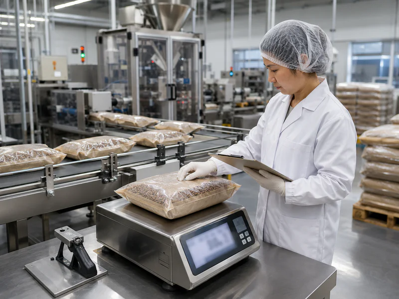 Bag weight and sealing inspection