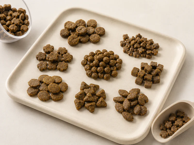 Baked dry cat food