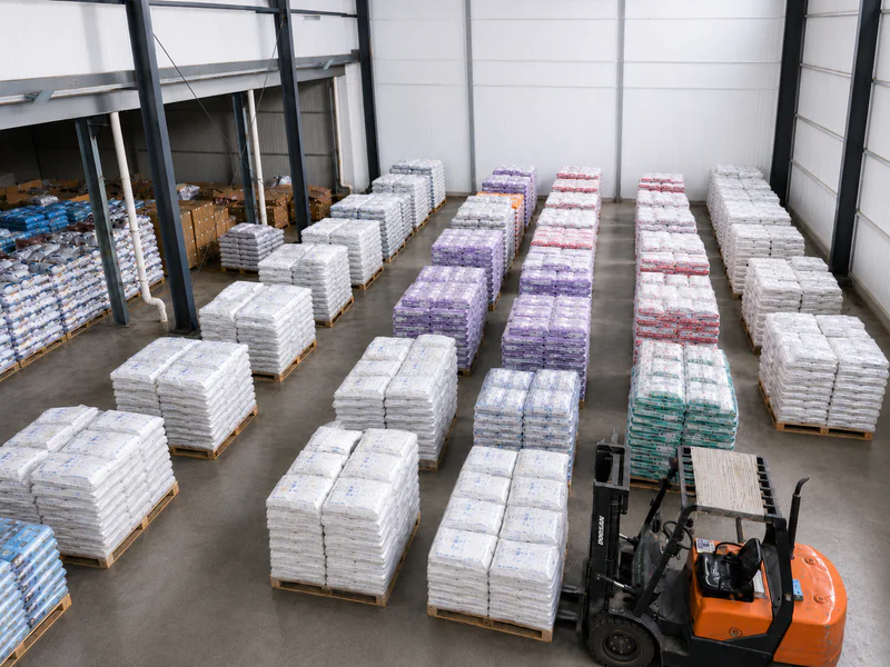 Bulk dry pet food production and quality inspection