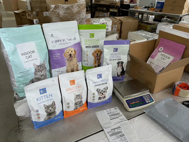 E-commerce small pack dry pet food for Philippines
