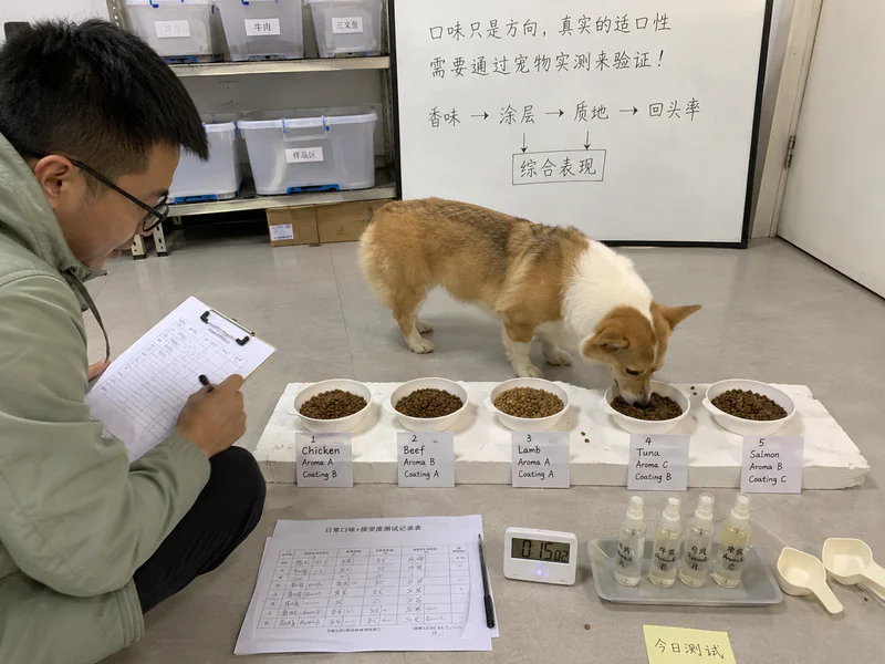 Comparing flavor and pet acceptance in samples