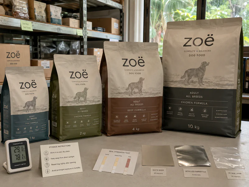 Dry dog food for hot and humid markets