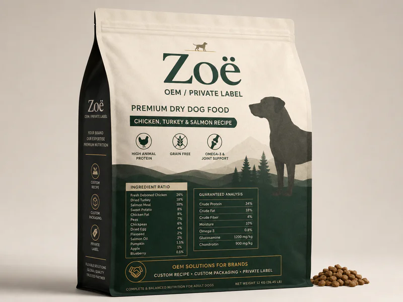 Dog food formula direction options