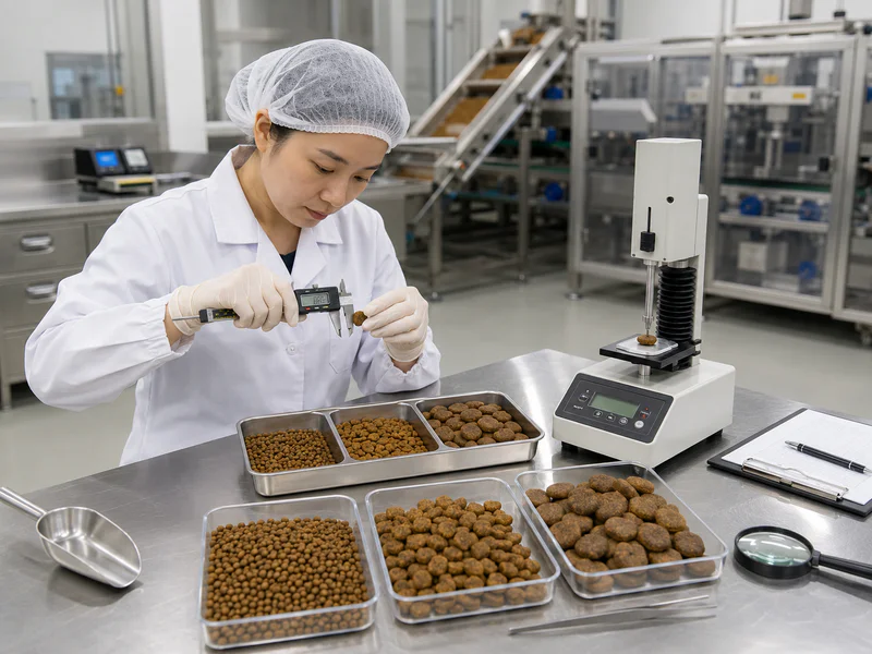 Kibble size and hardness check