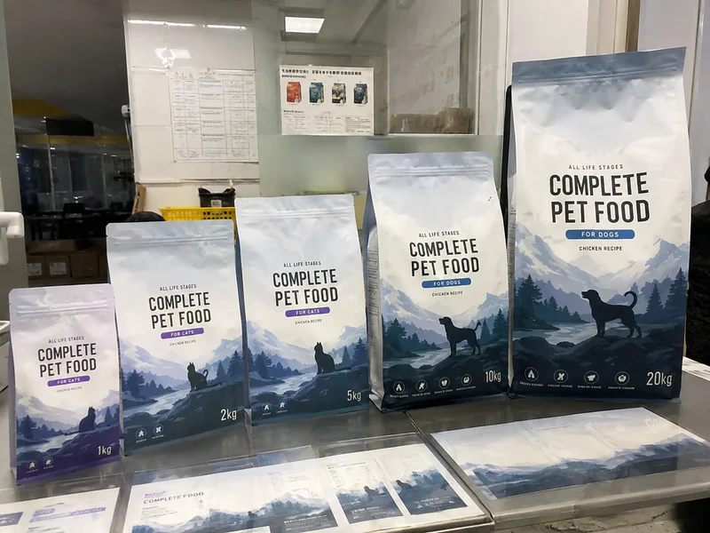 Private label dry pet food packaging