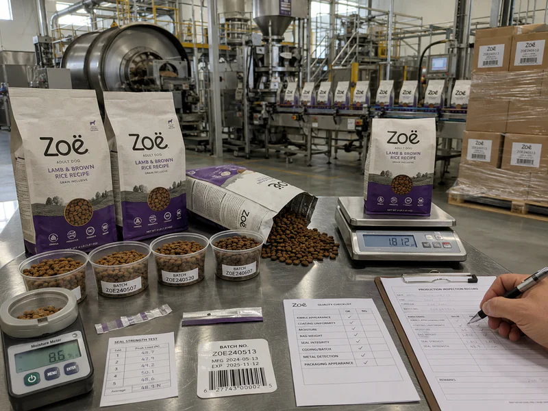 Shipment and export document preparation for dry dog food