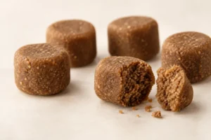 Joint Support Soft Chews pellet texture concept on a neutral studio background