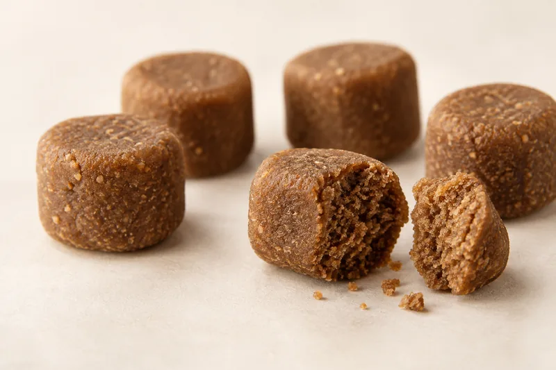 Joint Support Soft Chews pellet texture concept on a neutral studio background