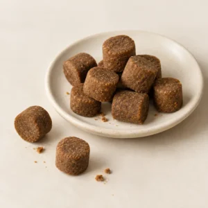 Muscle Support Soft Chews product concept on a neutral studio background