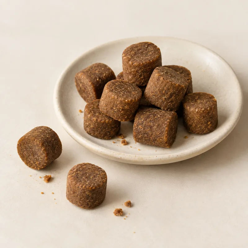 Muscle Support Soft Chews product concept on a neutral studio background